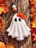 Boo'd Up Flocked Ghost Car Freshie - Fall Farmhouse Scent | Handmade Car Air Freshener