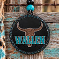 Wallen Bull Horns Western Cardstock Car Freshie - Whiskey Reserve Scent | Ready to Ship Handmade Car Air Freshener