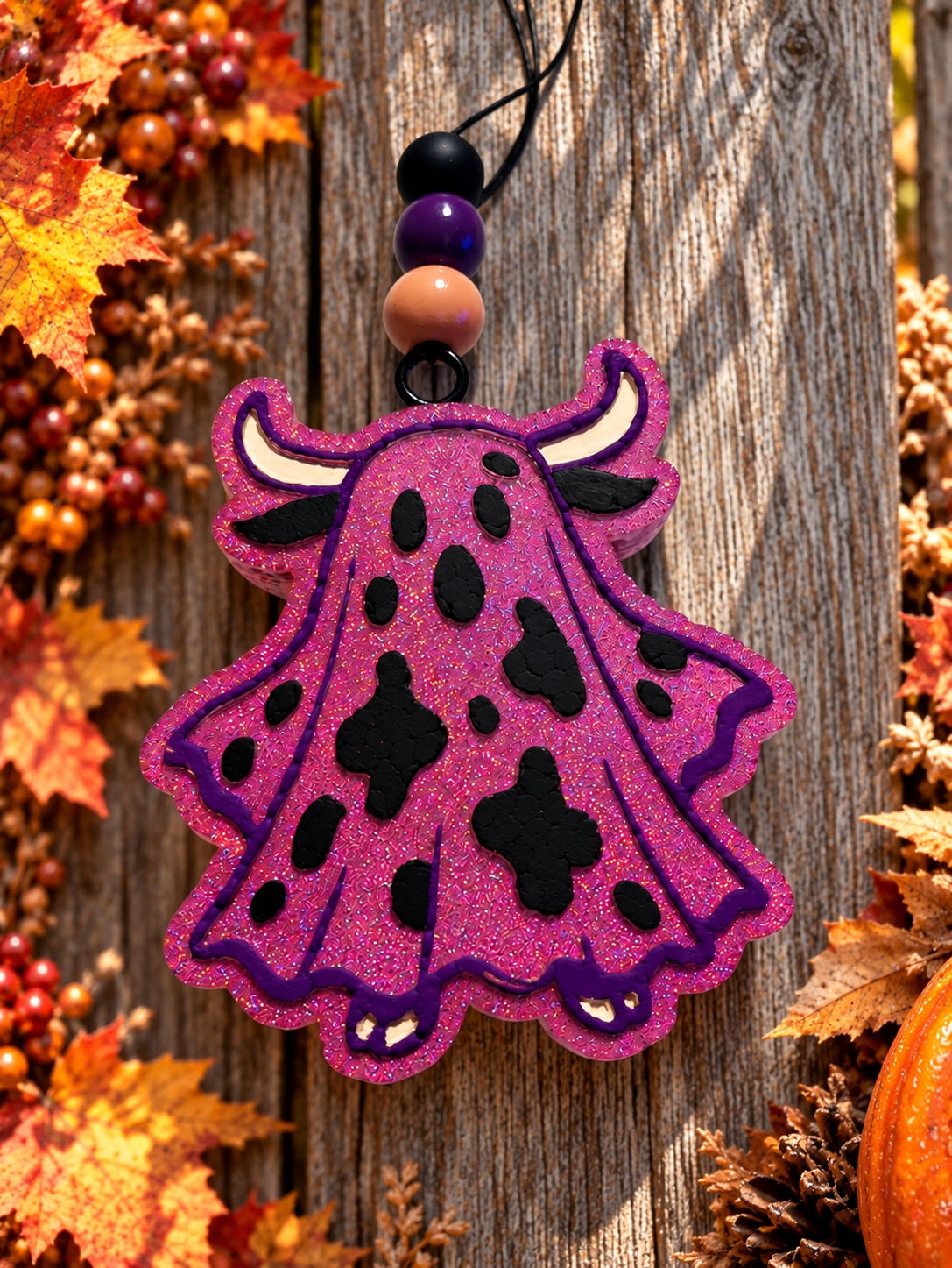 Boo Heifer Car Freshie - Jack My Lantern Scent | Handmade Car Air Freshener