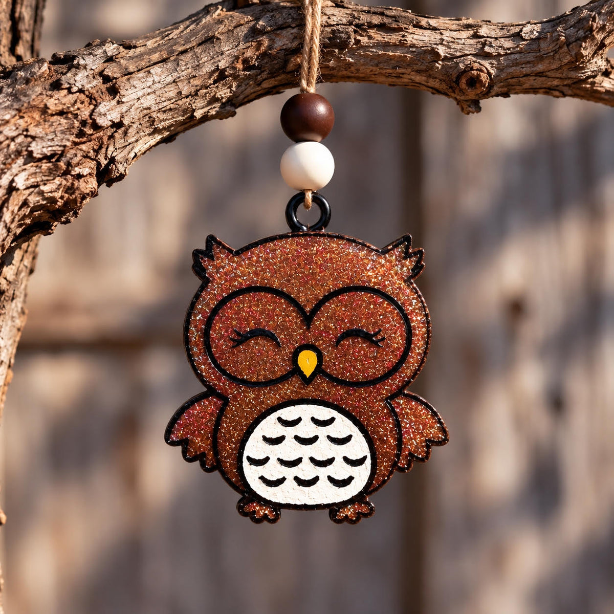 Owl Car Freshie - Leather & Lace Scent | Ready to Ship Handmade Car Air Freshener