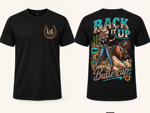 Back It Up Buttercup T-Shirt - Black