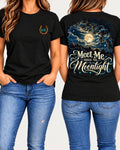 Meet Me Under the Moonlight tee in black front and back