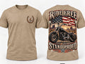 Ride Free Stand Proud T-Shirt - Tan