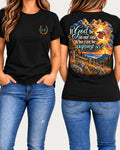 Romans 8:31 tee in black front and back