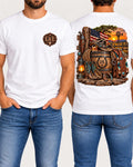 Whiskey Sippin & Tennessee Livin men's tee in white front and back